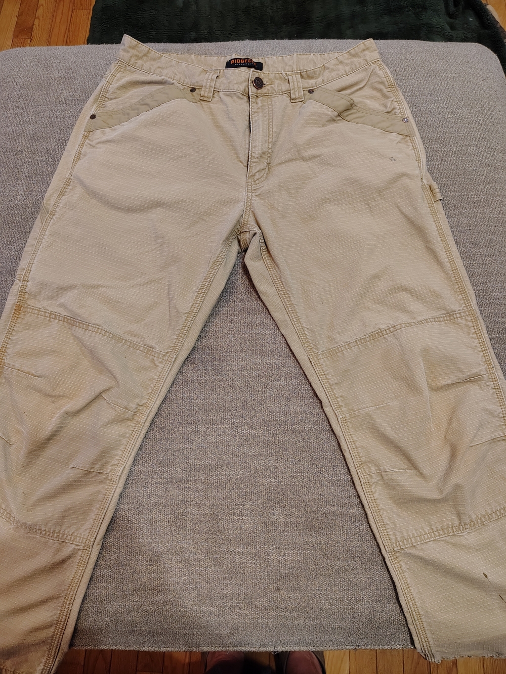 Ridgecut Toughwear Men's Khaki Work Pants - Durable Everyday Comfort 38x32